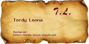 Tordy Leona névjegykártya